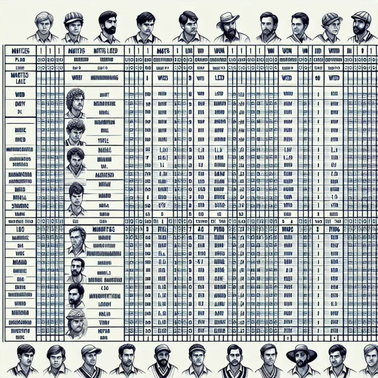 Cricket score point table
