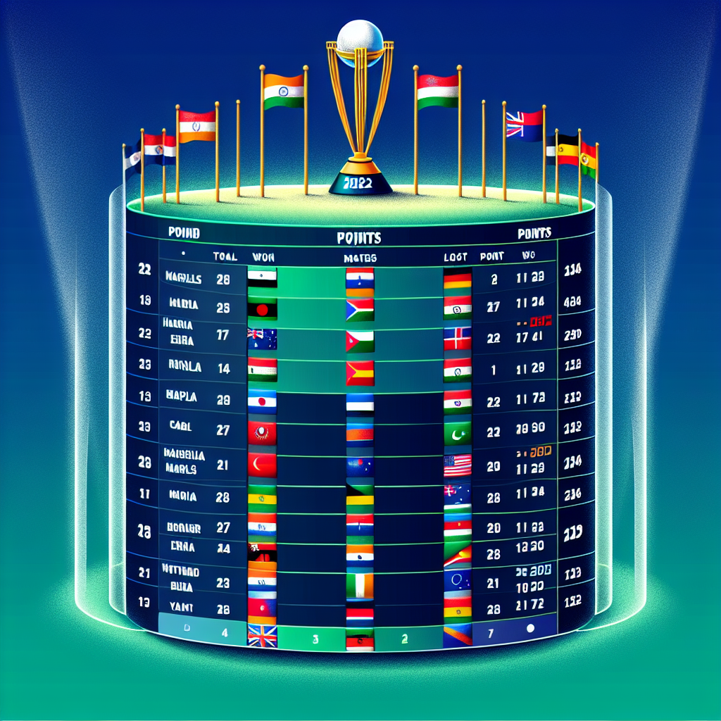 icc t20 world cup 2022 points table